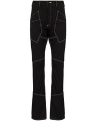 Sulvam - Patchwork Tailored Straight-leg Trousers - Lyst