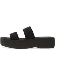 Calvin Klein - Logo-Print Platform Slides - Lyst