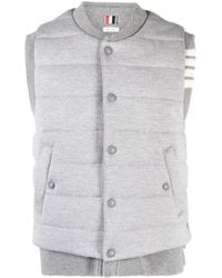 Thom Browne - Padded-design Button-down Gilet - Lyst