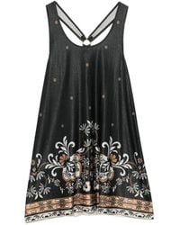 Twinset - Floral-Print Ring-Detail Top - Lyst