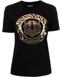 Just Cavalli - T-Shirt mit Tigerkopf-Print - Lyst
