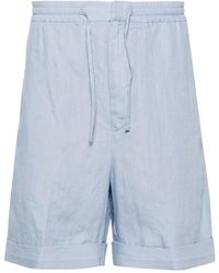 Canali - Slub-Texture Linen Shorts - Lyst