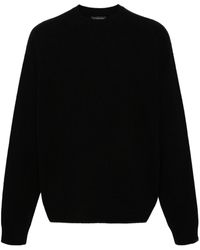 Balenciaga - Gerippter Pullover mit tiefen Schultern - Lyst