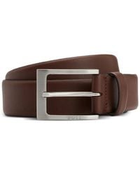 BOSS - Nappa-Leather Belt With Pin Buckle - Lyst