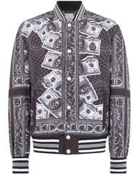 Philipp Plein - Skull-Print Bomber Jacket - Lyst