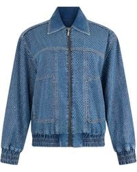 Liu Jo - Rhinestone-Embellished Denim Jacket - Lyst