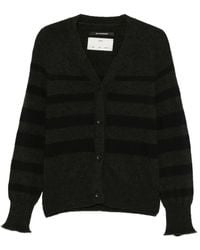 Song For The Mute - Striped V-Neck Cardigan - Lyst