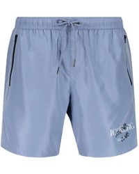Iceberg - Logo-Print Drawstring Swim Shorts - Lyst