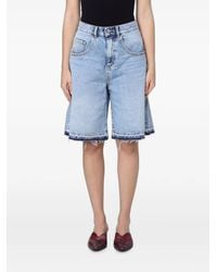 ICON DENIM - Lulu Raw-Edge Denim Shorts - Lyst