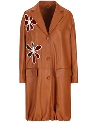 Fendi - Flower Appliqué Coat - Lyst