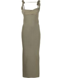 Jacquemus - La Robe Maille Alca Square-Neck Dress - Lyst