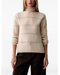 Twinset - Pointelle-Knit Roll-Neck Sweater - Lyst