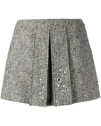 DURAZZI MILANO - Rivet-detail Pleated Mini Skirt - Lyst