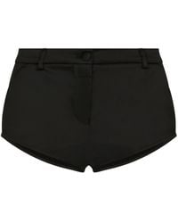 Dolce & Gabbana - Satin Mini Shorts - Lyst