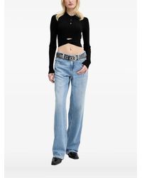 Miss Sixty - Polo-Neck Crop Top - Lyst