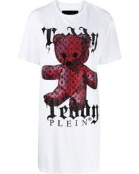 Philipp Plein - Teddy Plein Crystal-Embellished T-Shirt Dress - Lyst