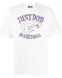 Just Don - T-Shirt mit Logo-Print - Lyst