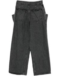 Hed Mayner - Panelled Wide-Leg Jeans - Lyst