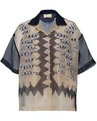 Biyan - Chemise En Organza À Broderies - Lyst