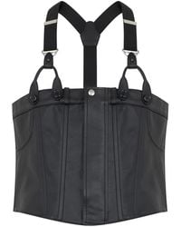 Moschino - Corset-Style Leather Jacket - Lyst