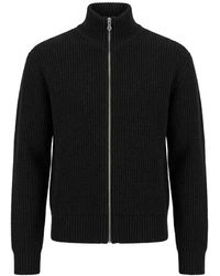 BERNER KUHL - Cardigan En Maille Côtelée À Zip - Lyst