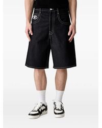 Aape By A Bathing Ape - Logo-Patch Denim Shorts - Lyst