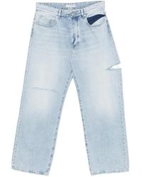 ICON DENIM - Scott Distressed-Effect Straight-Leg Jeans - Lyst