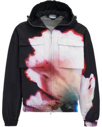 McQueen - Giacca A Vento Con Stampa Floreale - Lyst