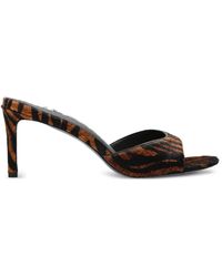 Black Suede Studio - Freddie Tiger-Print Leather Sandals - Lyst