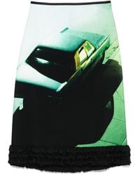 Jil Sander - Gonna Midi Con Stampa Grafica - Lyst