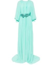 Saiid Kobeisy - Pleated Puff-Sleeve Dress - Lyst