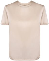 Blanca Vita - Satin-Finish T-Shirt - Lyst