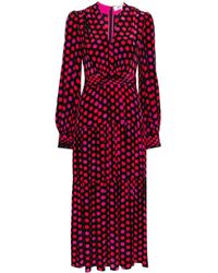 Diane von Furstenberg - Vestido con estampado Gil Magic Dot Berry - Lyst