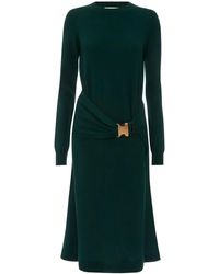 JW Anderson - Vestido midi con hebilla en la cintura - Lyst