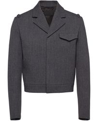 Prada - Wool Blouson Jacket - Lyst