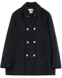 Valentino Garavani - Double-Breasted Wool Felt Coat - Lyst