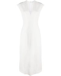 Fabiana Filippi - Robe Mi-Longue Sans Manches À Col V - Lyst