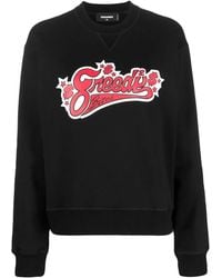 DSquared² - Logo-Print Long-Sleeve Sweatshirt - Lyst