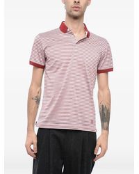 Corneliani - Striped Short-Sleeve Cotton Polo Shirt - Lyst
