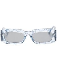 Gucci - Gg Monogram Rectangle-Frame Sunglasses - Lyst