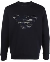 Emporio Armani - Faded Logo-print Sweatshirt - Lyst