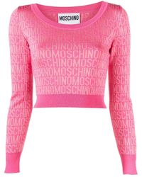 Moschino - Cropped-Pullover mit Print - Lyst