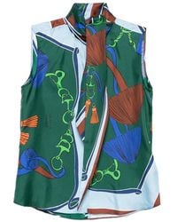 Dorothee Schumacher - Graphic-Print Pussy-Bow-Collar Blouse - Lyst