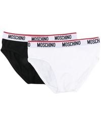 Moschino - Logo-Waistband Briefs (Set Of Two) - Lyst