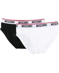 Moschino - Slip Met Logoband - Lyst