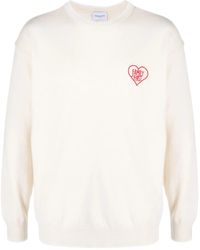 FAMILY FIRST - Embroidered-Logo Crew-Neck Jumper - Lyst