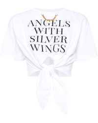 Elisabetta Franchi - T-shirt Met Tekst - Lyst