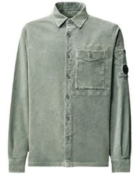 C.P. Company - Chemise En Velours Côtelé À Manches Longues Et Détail De Lentille Signature - Lyst