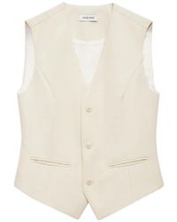 Anine Bing - Mario Button V-Neck Waistcoat - Lyst