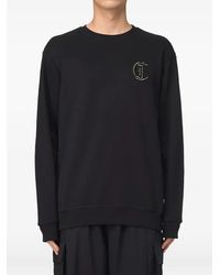 Just Cavalli - Logo-Embroidered Cotton Sweater - Lyst